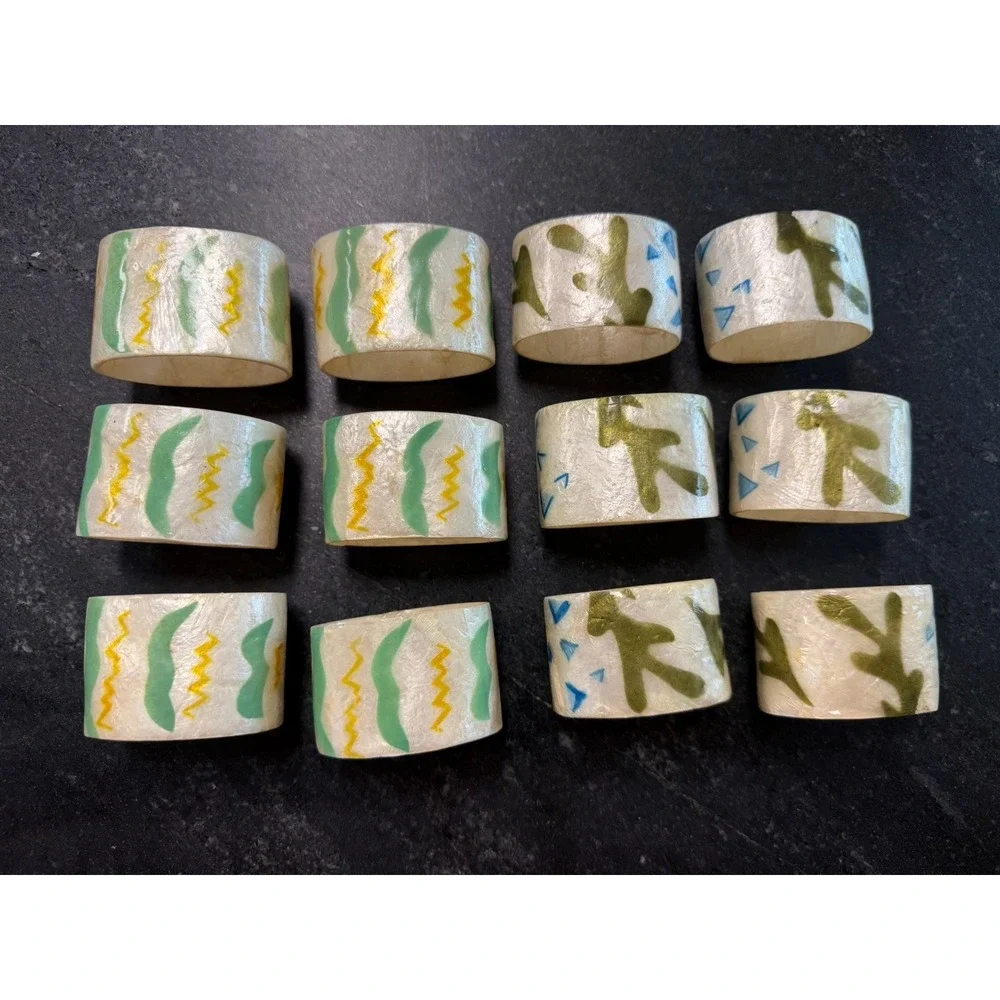 Vintage Studio Nova Barrier Reef Napkin Rings Set‎ of 12 Tropical Fish Y2310